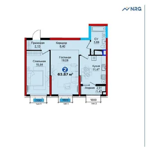Фото 5 2-комн. квартира в ЖК NRG Yangi Baxt