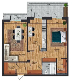 Фото 1 2-комн. квартира в ЖК Neo House