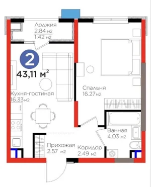Фото 6 2-комн. квартира в Яшнабадском районе